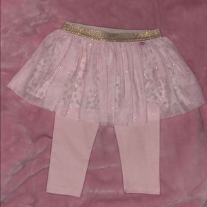 Limited Too leggings with skirt top